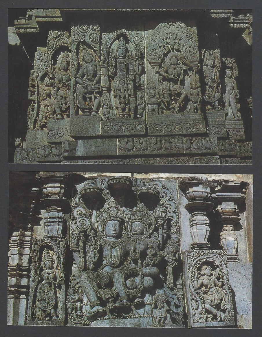 AOP India ARCHITECTURAL VIEWS OF HALEBEEDU packet of 10 picture postcards