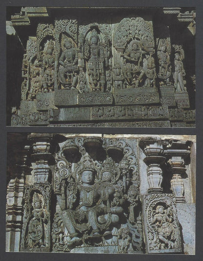 AOP India ARCHITECTURAL VIEWS OF HALEBEEDU packet of 10 picture postcards