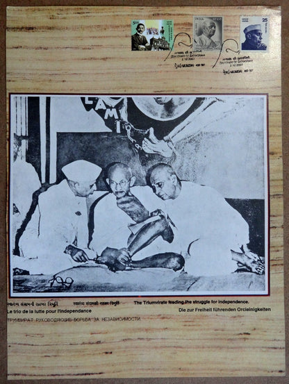 India 2007 Gandhi Satyagraha on 25 different First Day Panels 10x13 inches