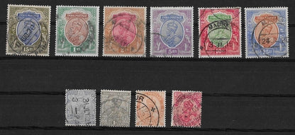 India 1912-22 KGV complete used set of 23 to 25R & extra shades £130.00+