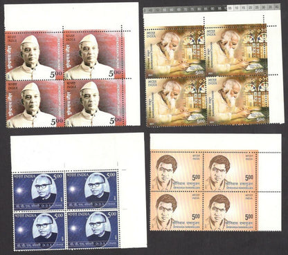 India 2011 BLOCKS OF FOUR Year pack / Year set MNH