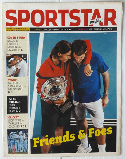 India Sportstar 2007-11 TENNIS cover issues 10” X 13” (5)