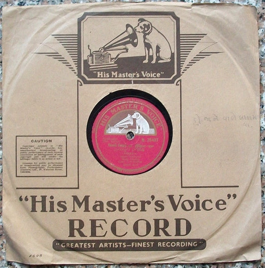 India Bollywood 1944 RATAN 78rpm HMV record Hindustani songs by AMIRBAI zaz