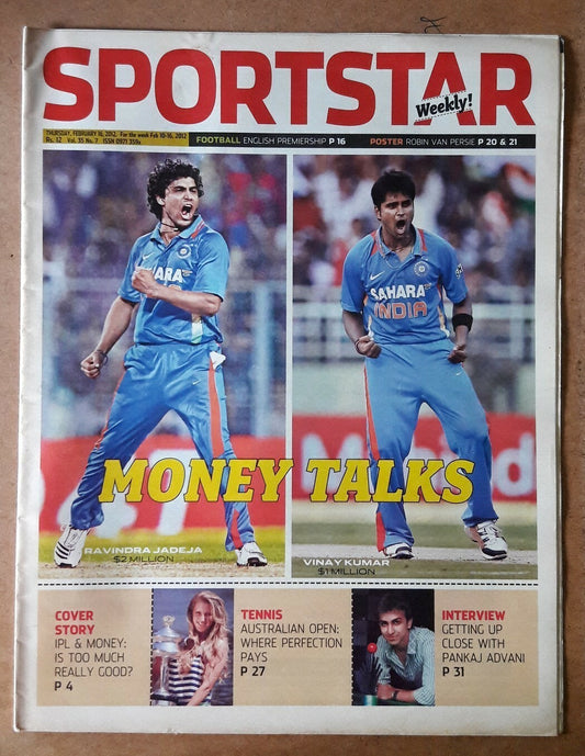 India Sportstar 2008-12 CRICKET cover issues 10” X 13” (5)