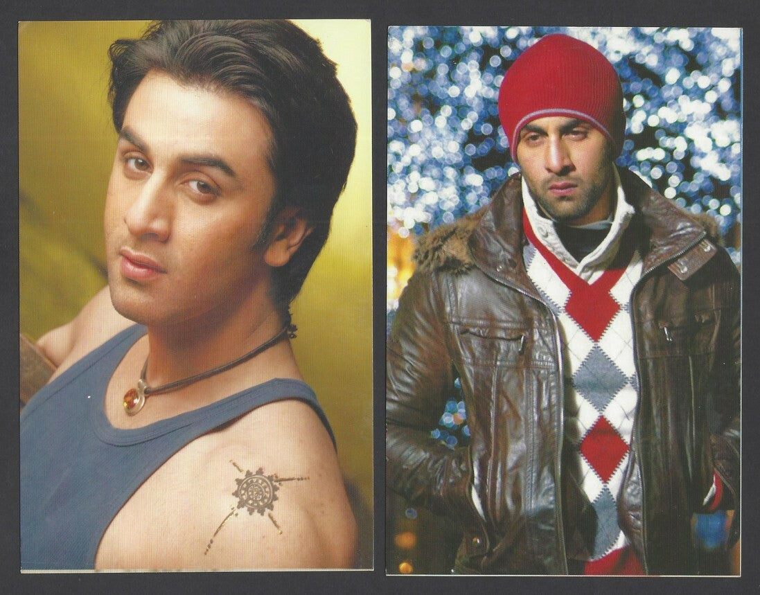 India BOLLYWOOD Ranbir Kapoor postcards x 6