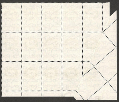 (AOP) India revenue : Insurance 2R PRE-PRINTING CORNER FOLD ERROR block MNH