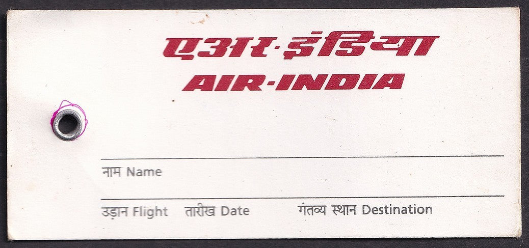 Vintage baggage tag AIR INDIA