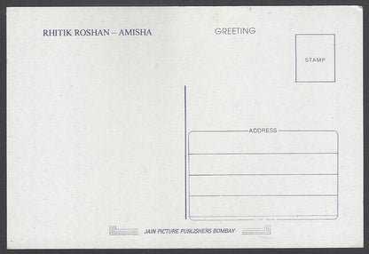 AOP India Bollywood vintage postcard - AMISHA PATEL & HRITHIK ROSHAN