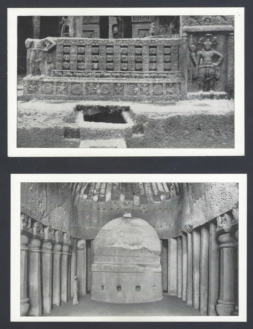 AOP India KANHERI CAVES set of 15 vintage postcards