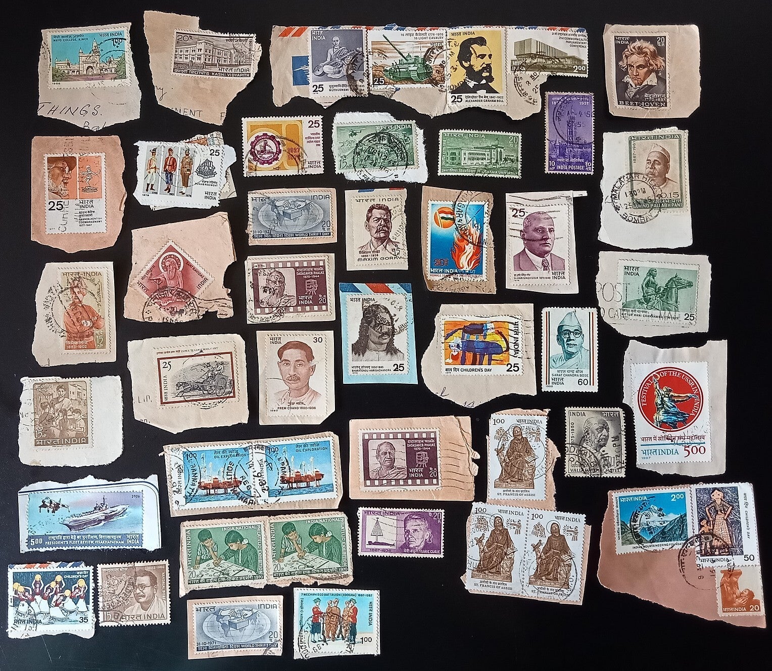 India unpicked on paper commemorative mix (200)