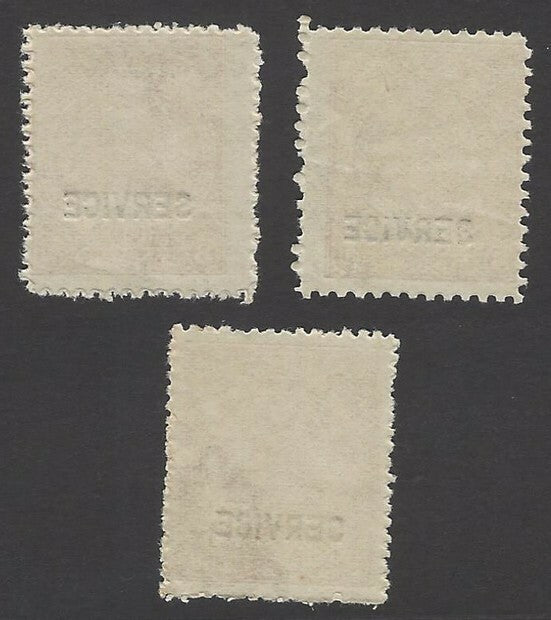 India Travancore Off 1946 8ca perf 11, 12, & 12.5 unused SG O108/c/d