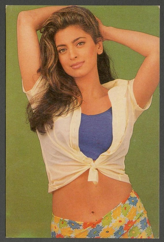 AOP India Bollywood vintage postcard JUHI CHAWLA