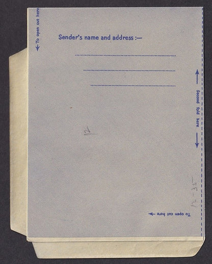 India 1956 10a aerogramme canc First Day