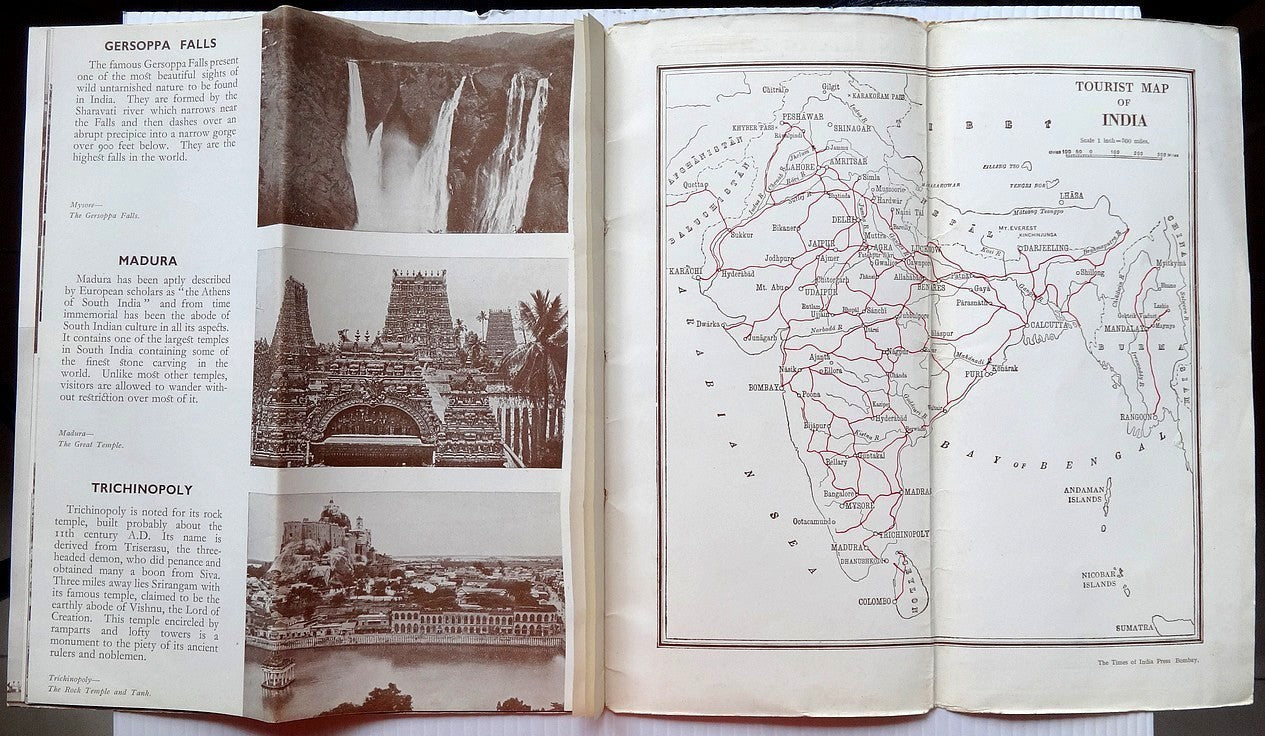 India & Burma 1930s tourism promotional booklet