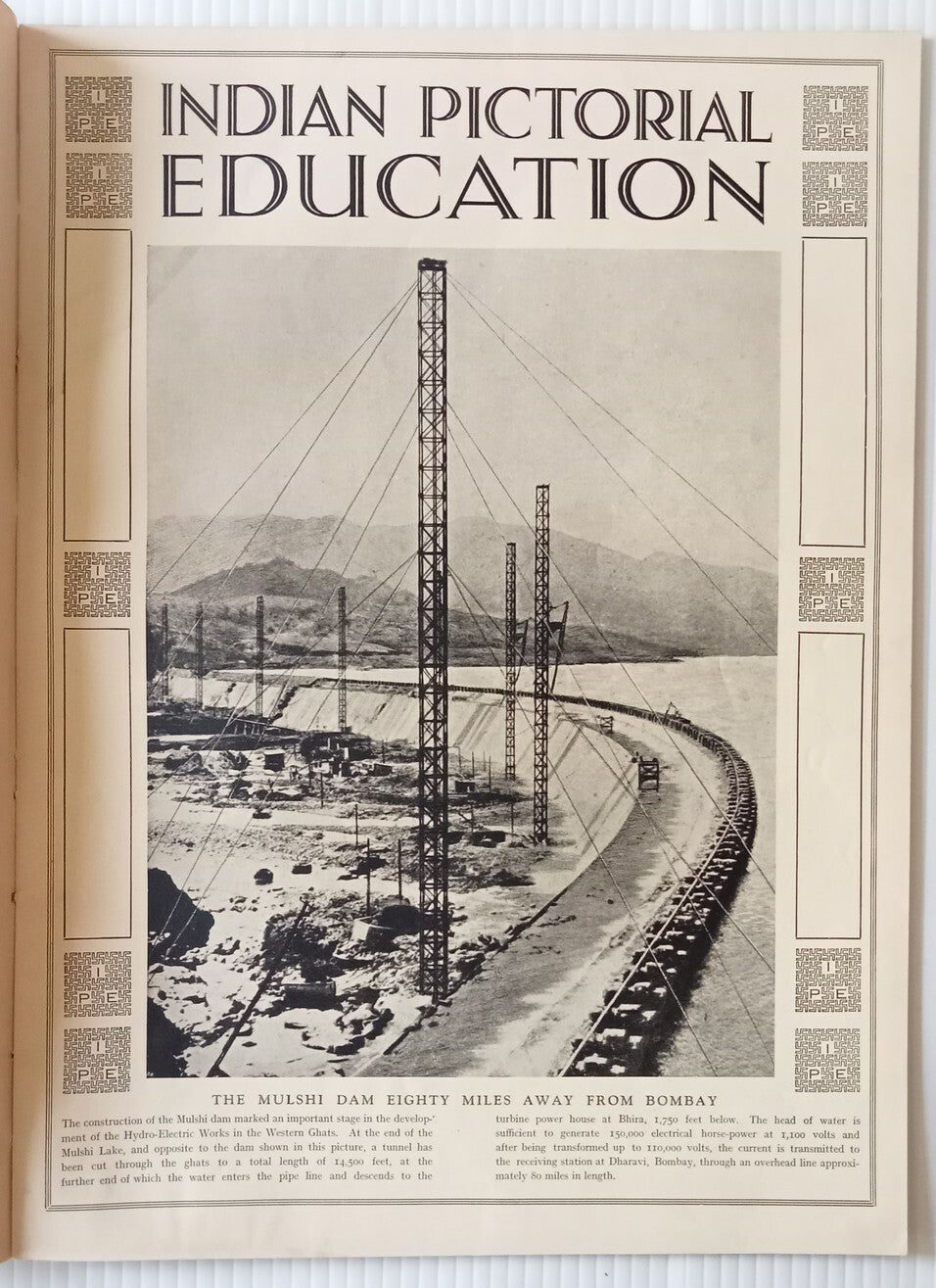 INDIAN PICTORAL EDUCATION 1929.30 Vol.1 No.8 Electricity for Bombay