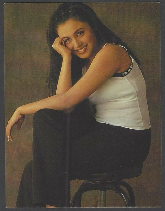 India Bollywood promotional mini pocket postcard Actress RANI MUKHERJEE