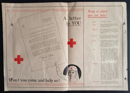 AOP India 1922 Bombay Presidency Red Cross Week publicity brochure
