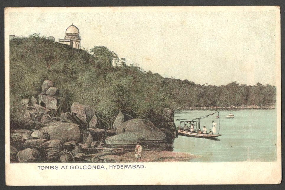 AOP India Tombs at Golconda, Hyderabad vintage postcard