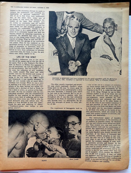 India Illustrated Weekly of India 1966 The Significance of Gandhi
