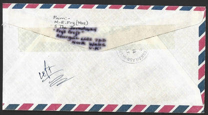 GB Wales 1999-2002 97p single franking on cover to India