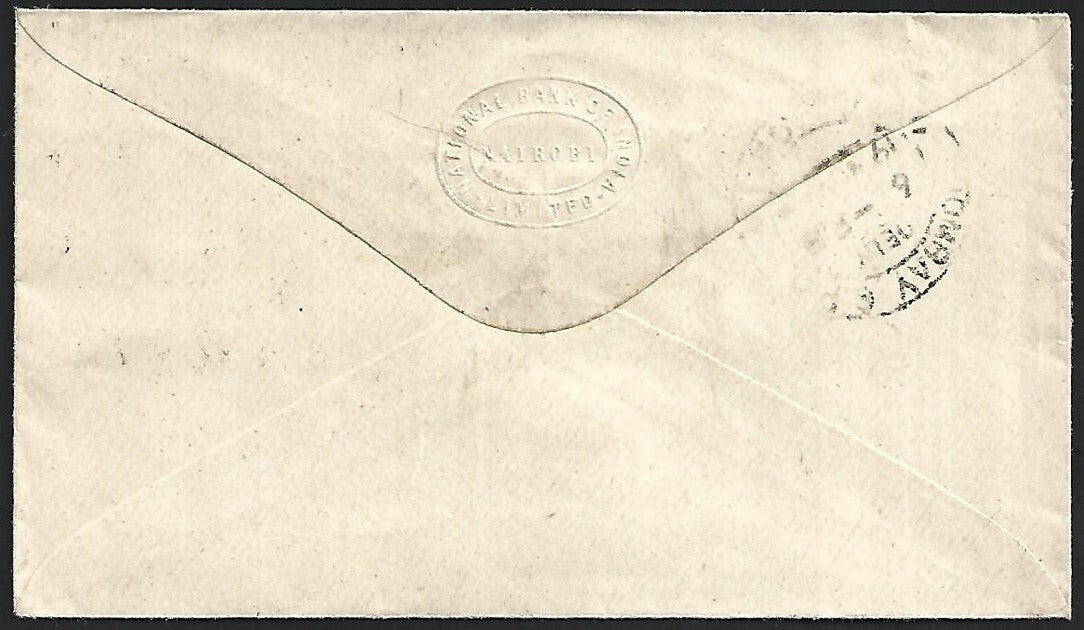 Kenya Uganda Tanganyika WW2 KGVI censored cover NAIROBI to India