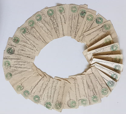 India KEdVII 1/2a green envelopes x 100 selected for condition WHOLESALE