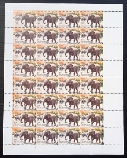 India 2011 Africa India Forum Elephants set of 2 sheets of 32 MNH