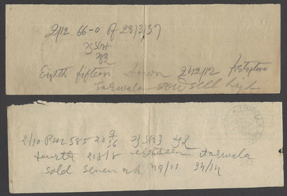 India 1936-7 telegraph receipts with PHONOGRAM cachets (2)