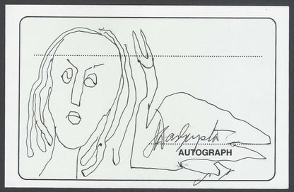 AOP J D Gupta, Artist pen sketch on autograph card India