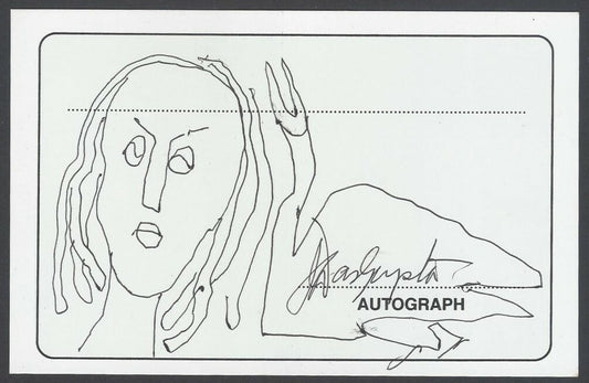 AOP J D Gupta, Artist pen sketch on autograph card India