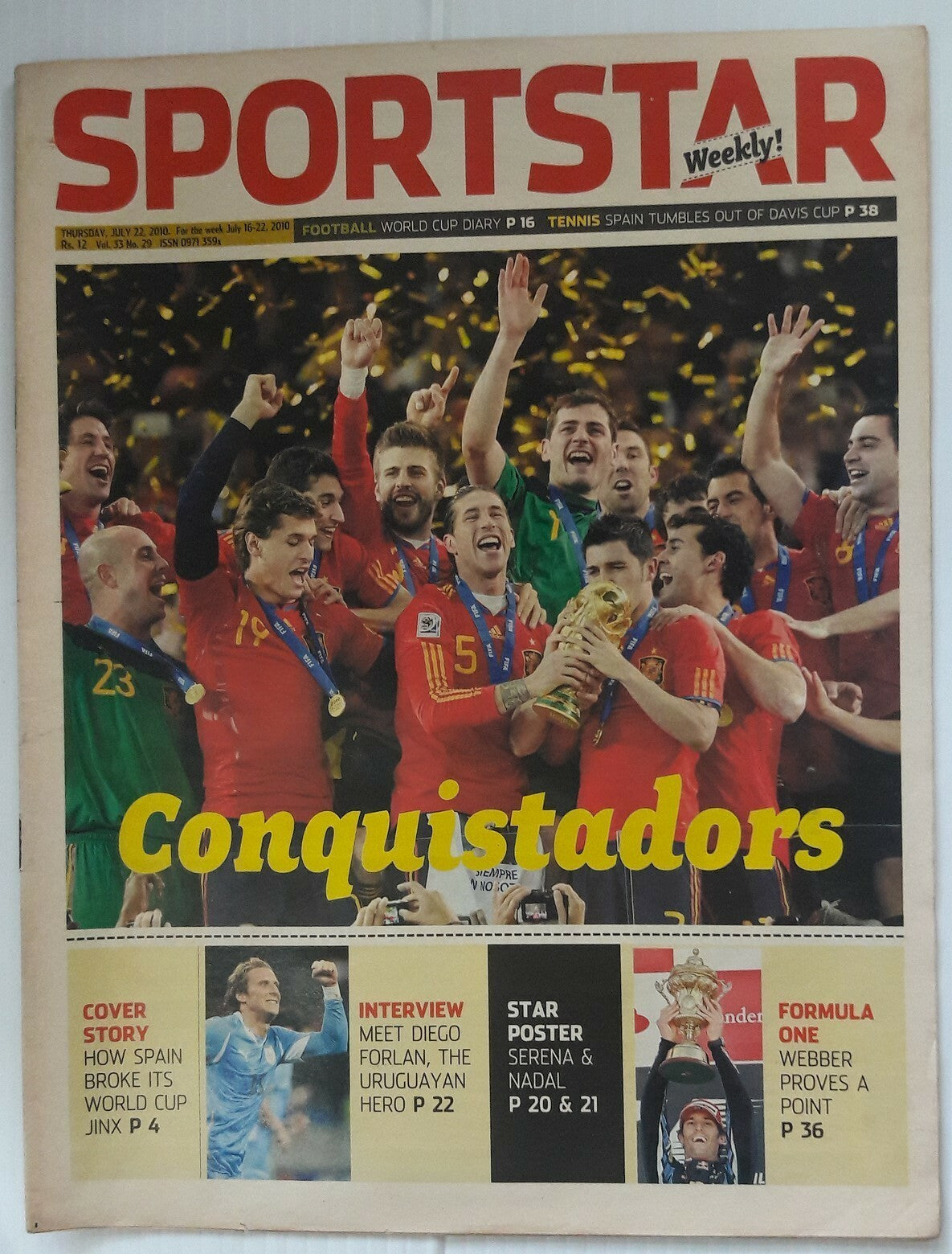 India Sportstar 2010-12 FOOTBALL cover issues 10” X 13” (5)