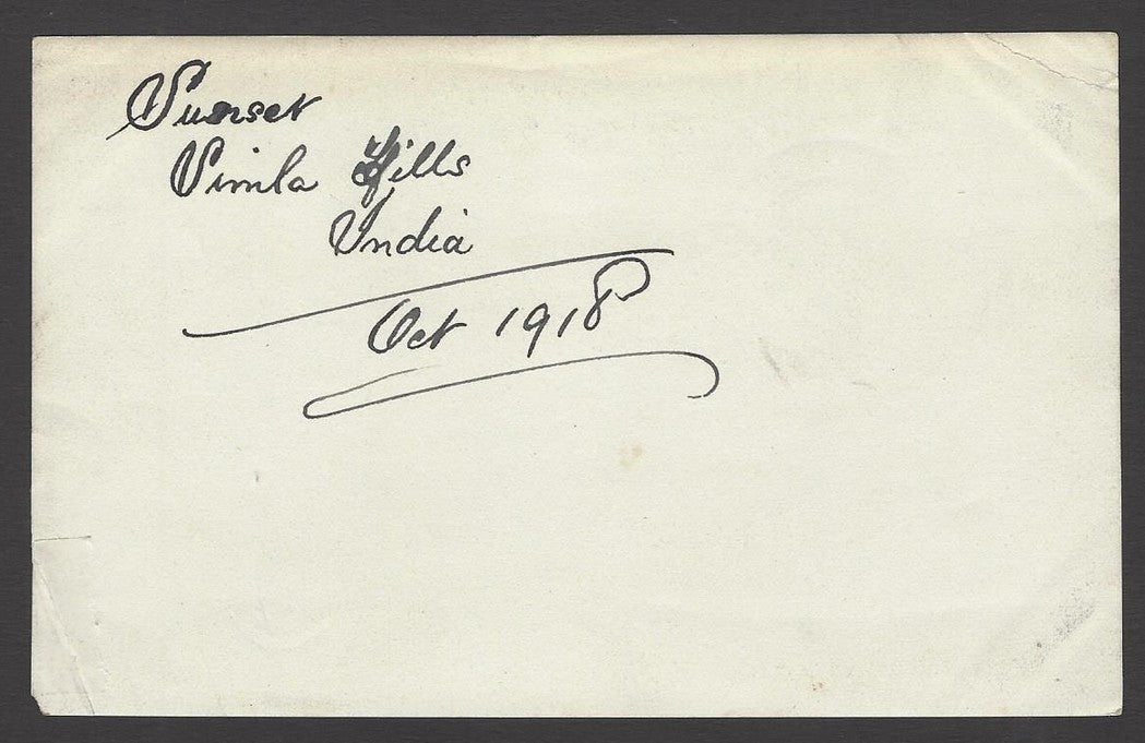 India 1918 photograph Sunset Simla Hills 8.5cm x 13.5cm