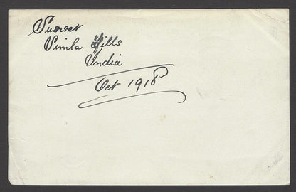 India 1918 photograph Sunset Simla Hills 8.5cm x 13.5cm