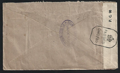 GB WW2 1945 censored cover London W.C. to Bombay, India