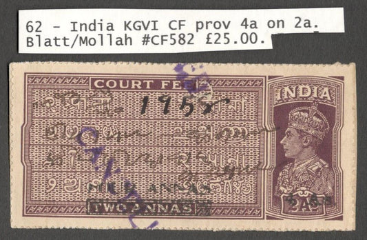 AOP India KGVI provisional Court Fee 4 As on 2a 