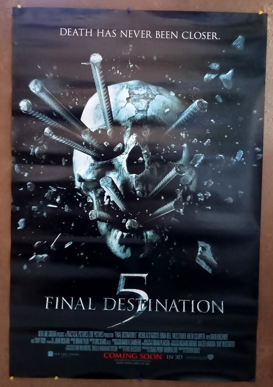2011 Final Destination 5 (2 side printed) 1 sheet India poster Nicholas D'Agosto