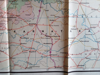 AOP India 1991 A Road Guide To Maharashtra Map 