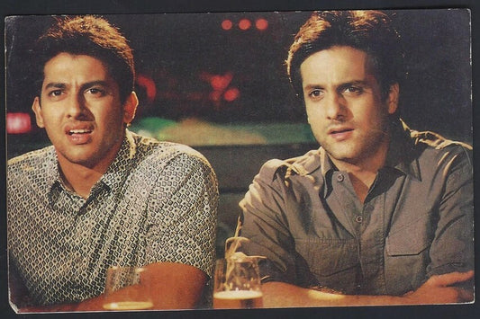 AOP India Bollywood AFTAB SHIVDASANI & FARDEEN KHAN vintage postcard 