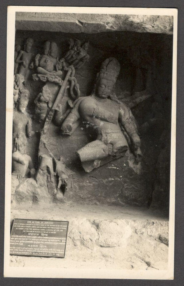 India vintage Bombay real photo postcard - Shiva as King of Dancers
