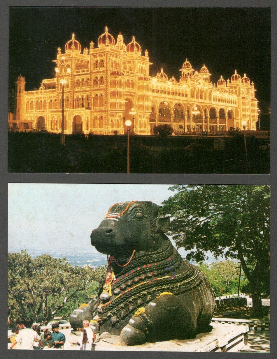 AOP India vintage set of 10 postcards MYSORE