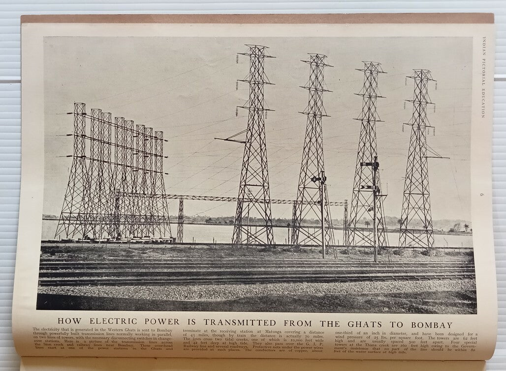 INDIAN PICTORAL EDUCATION 1929.30 Vol.1 No.8 Electricity for Bombay