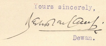 India 1934 multicolour crested letter BIJAWAR STATE signed Dewan