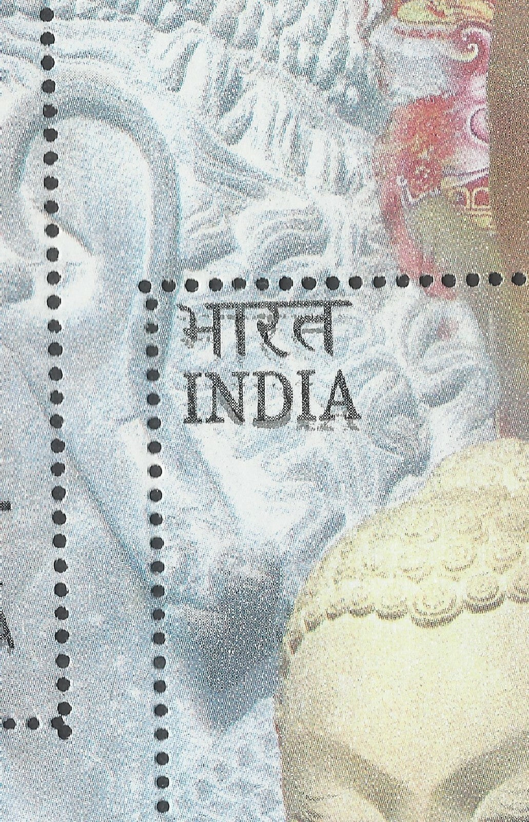 India 2007 Buddha mini sheet with BLACK PRINTED DOUBLE error MNH