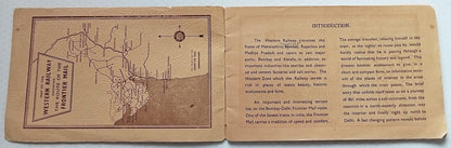 India vintage Traveller's Guide Frontier Mail Bombay to Delhi Western Railway