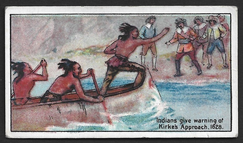 CANADIAN HISTORY 1926 cigarette card Imperial Tobacco INDIANS GIVE WARNING1628