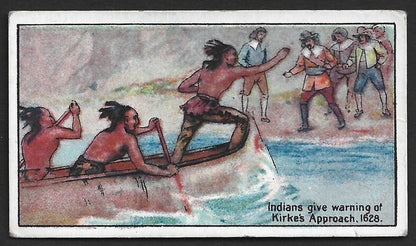 CANADIAN HISTORY 1926 cigarette card Imperial Tobacco INDIANS GIVE WARNING1628