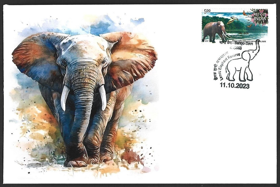 India 2023 LEMRU ELEPHANT RESERVE Special covers (5)
