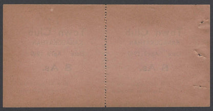 AOP India 1940 Cricket Tournament ticket signed M A CHIDAMBARAM