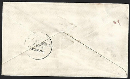 India PATIALA STATE 1885 QV 1/2a green envelope internal used to Agra. HG #B3