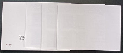 GEMS OF INDIAN PHILATELY pack 3 Gandhi Service replica sheets; Limited edition